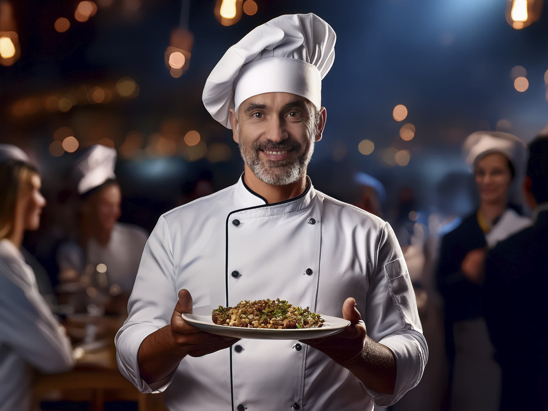 Persona cocinando en clase de cocina